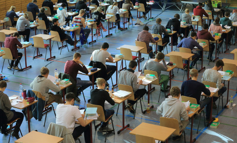 The dreaded Abitur final exams: Photo: DPA